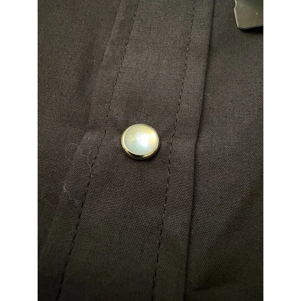 NWT Jack Daniel's Official Licensed Black Pearl Snap Western Button Up Size XXL